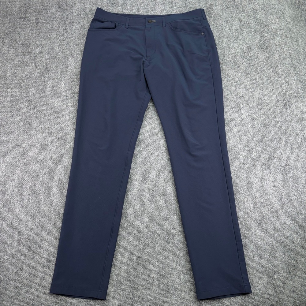 Public Rec Pants Mens 34x34 (Fit 35x32) Navy Workday Stretch 5 Pocket Chino Golf